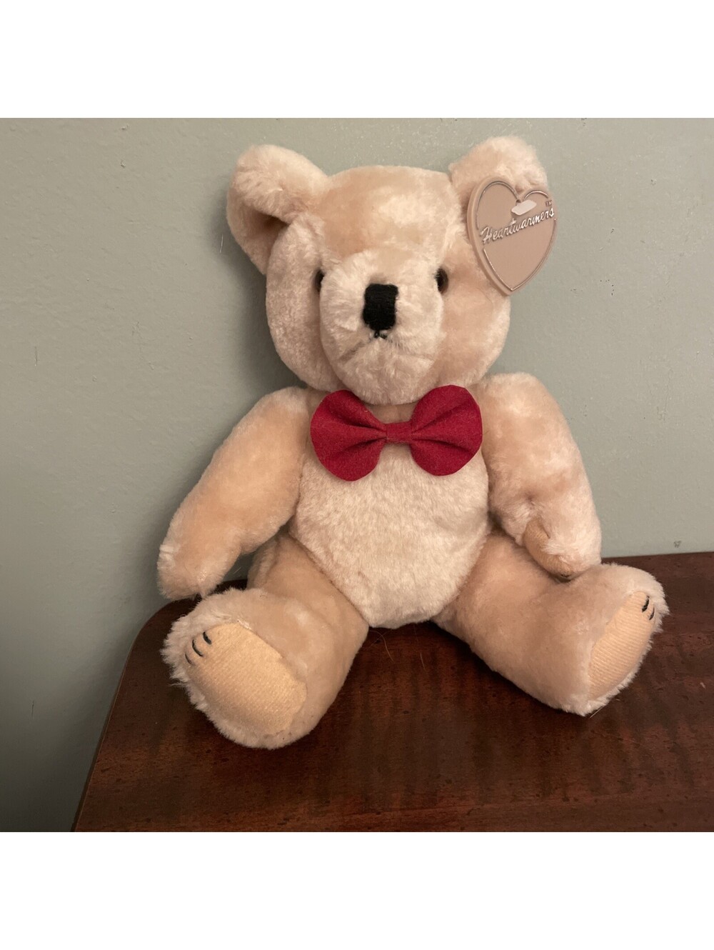 VTG Summit collection Tan Teddy Bear Plush Red Bow 10" Valentine's